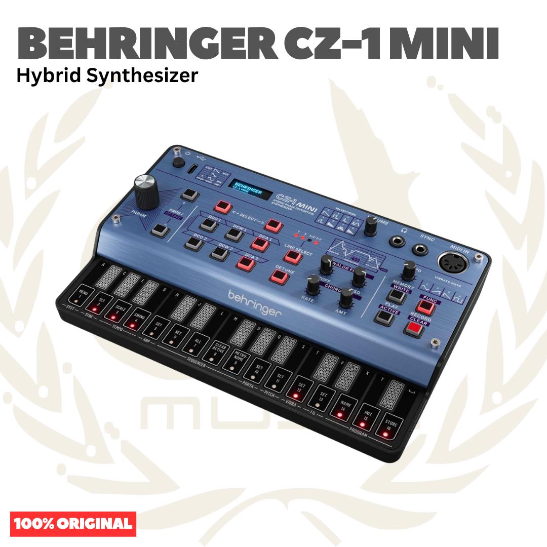Behringer CZ-1 MINI Portable 3-Voice Hybrid Phase Distortion Synthesizer with Analog Low-Pass Filter, 16-Step Sequencer and Arpeggiator