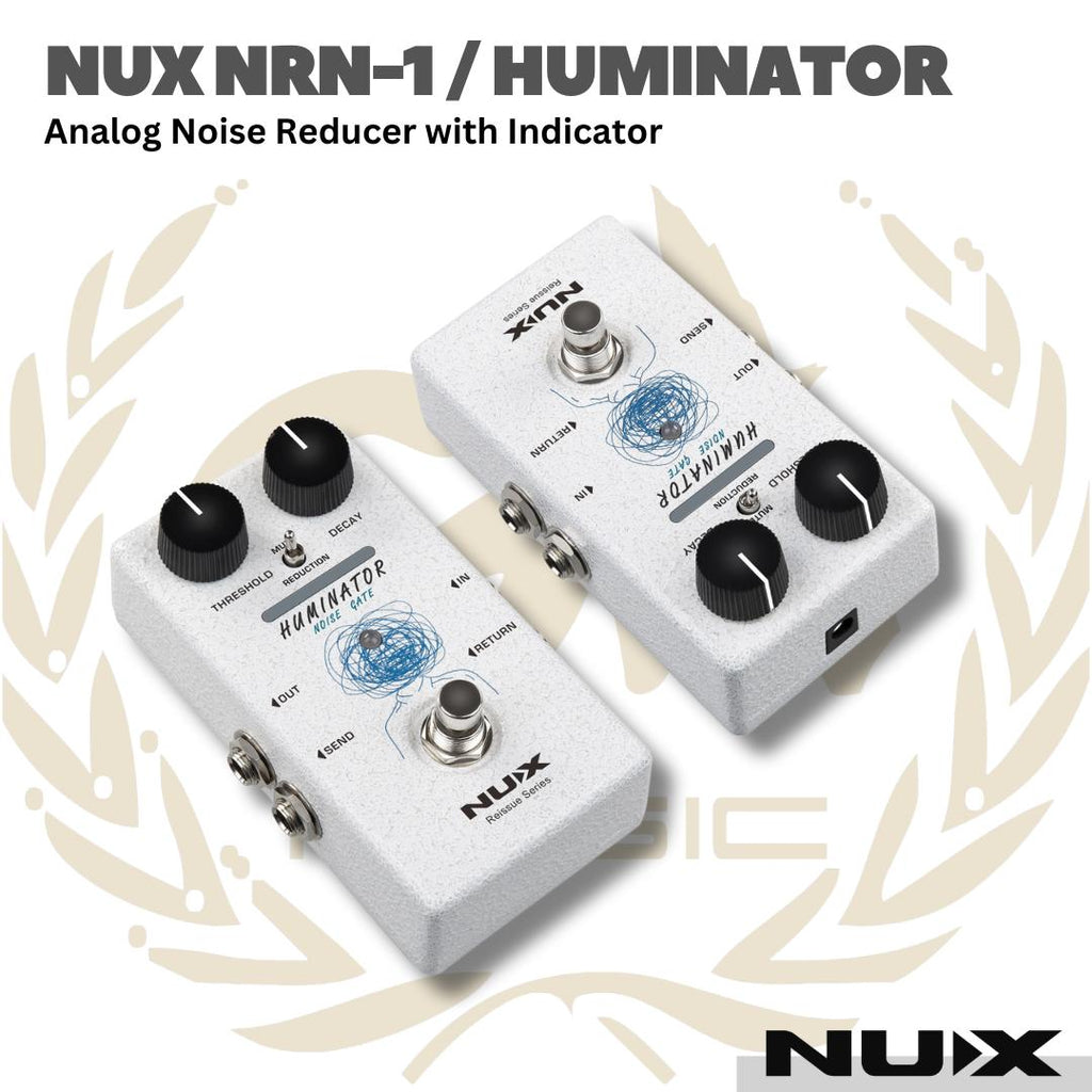 NUX NRN-1 HUMINATOR ANALOG NOISE REDUCER WITH INDICATOR - EFEK GUITAR NOISE GATE NRN1