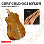 Cort Gold OC8 Nylon Natural Gloss Acoustic Electric Guitar w/Case - Gitar Akustik Elektrik
