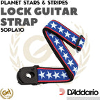 D'ADDARIO PLANET LOCK GUITAR STRAP Stars & Stripes 50PLA10