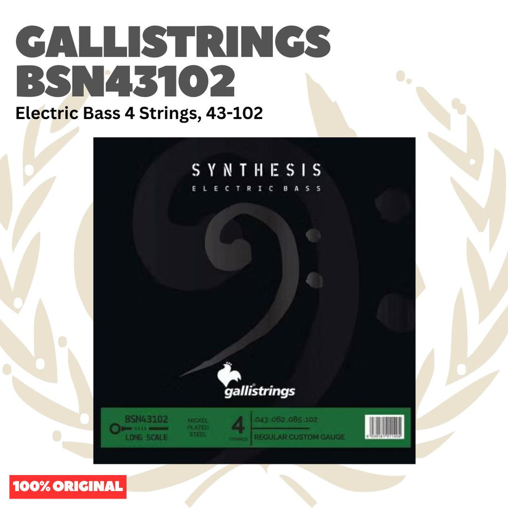 GALLISTRINGS BSN43102 Electric Bass 4-Strings 43-102 Long Scale - Senar Bass Listrik Elektrik Galli Strings Original Asli
