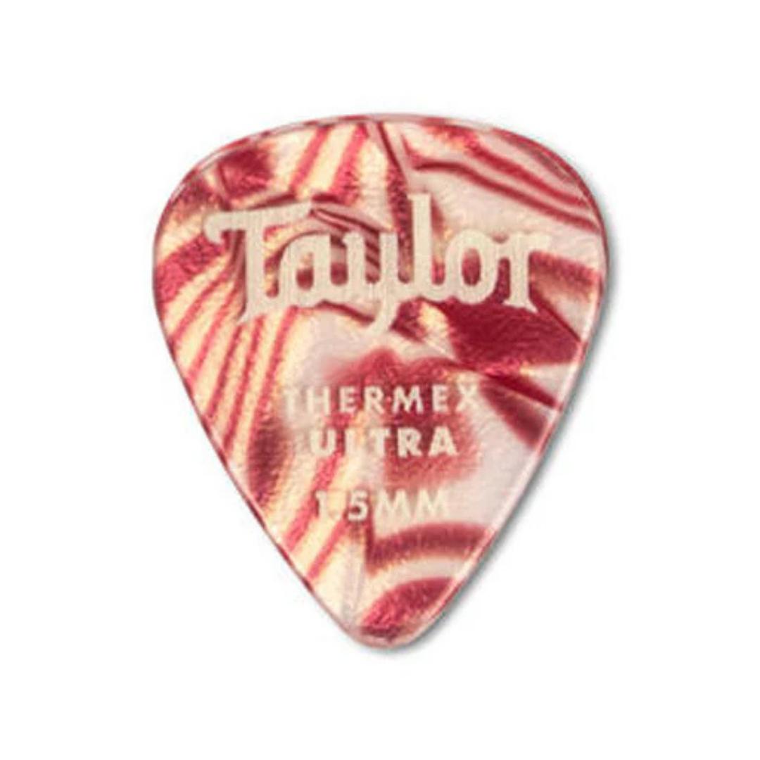 Taylor Thermex Ultra 351 Pick Ruby Swirl, 6-Pack - Pick Gitar Bass