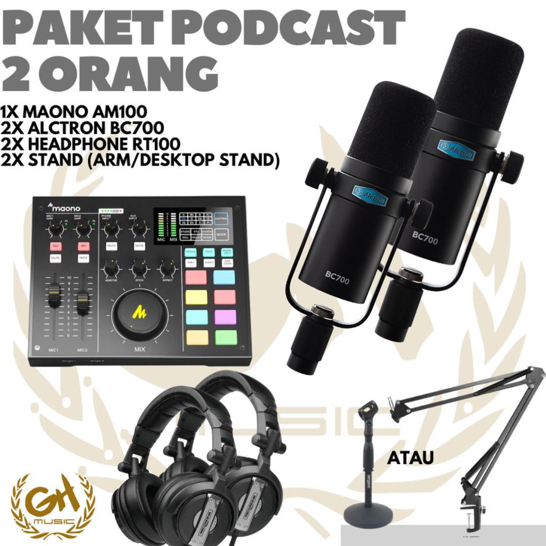 PAKET PODCAST 2 ORANG ALCTRON BC700 + MAONO AM100 + HEADPHONE