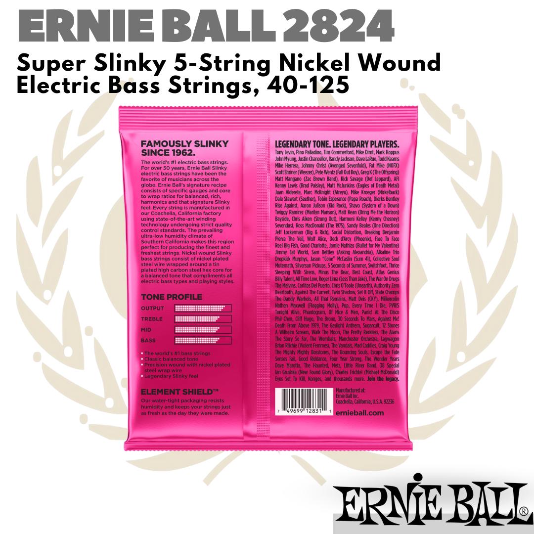 ERNIE BALL 2824 Super Slinky 5-String Nickel Wound 40-125 Senar Bass