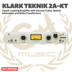 Klark Teknik 2A-KT Classic Leveling Amplifier with Vaccum Tubes, Optical Attenuator and Midas Transformers - Optical Compressor Instrumen Musik Kompresor Studio Leveling Ampli Original Asli