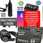 PAKET PODCAST 4 ORANG MIXER RECORDING TECH MX6DSP PLUS MIC
