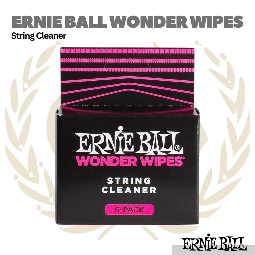 Ernie Ball Wonder Wipes String Cleaner, 6 Pack - Pembersih Senar