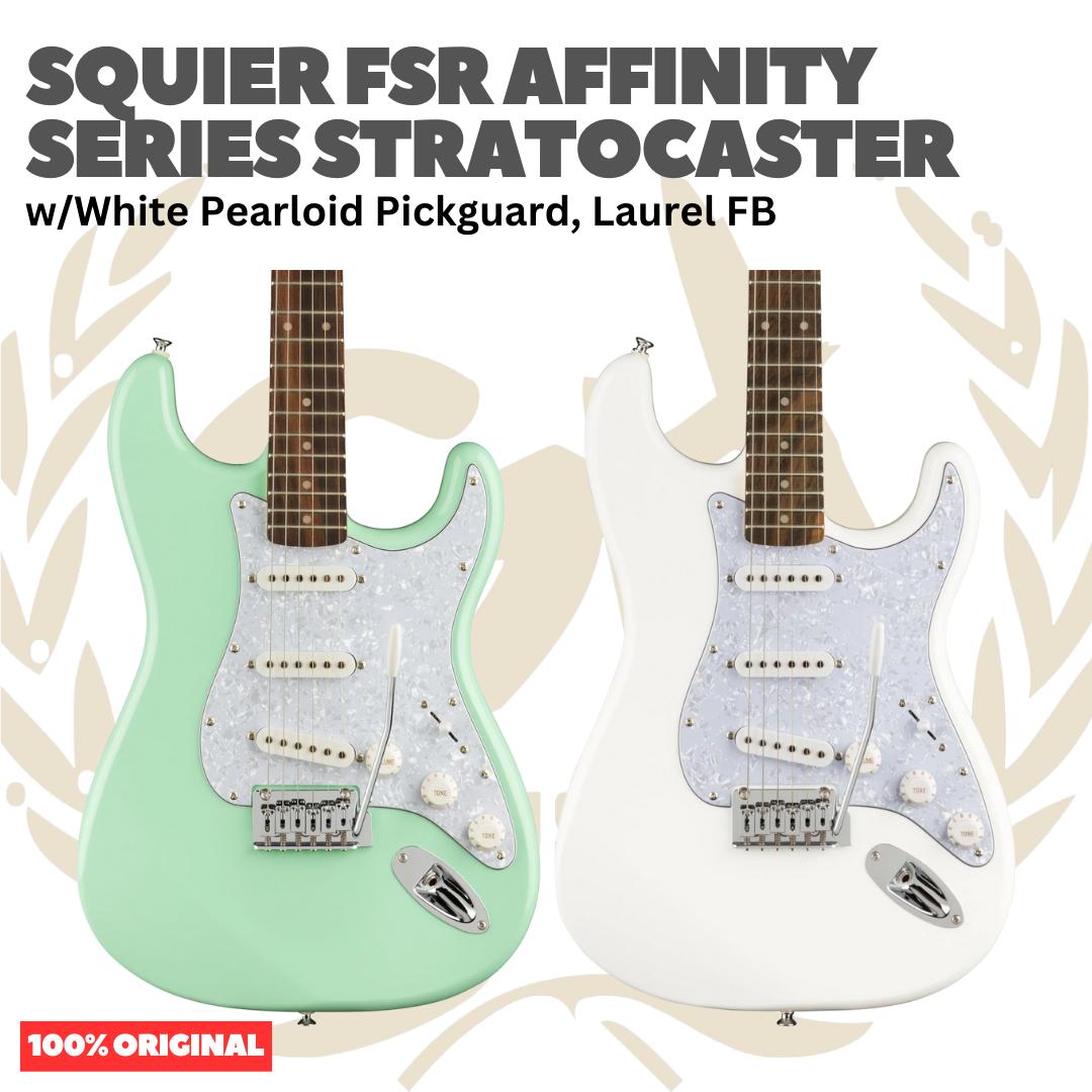 SQUIER FSR Affinity Series Stratocaster w/Pearloid Pickguard Electric Guitar - Gitar Listrik Elektrik Original Asli