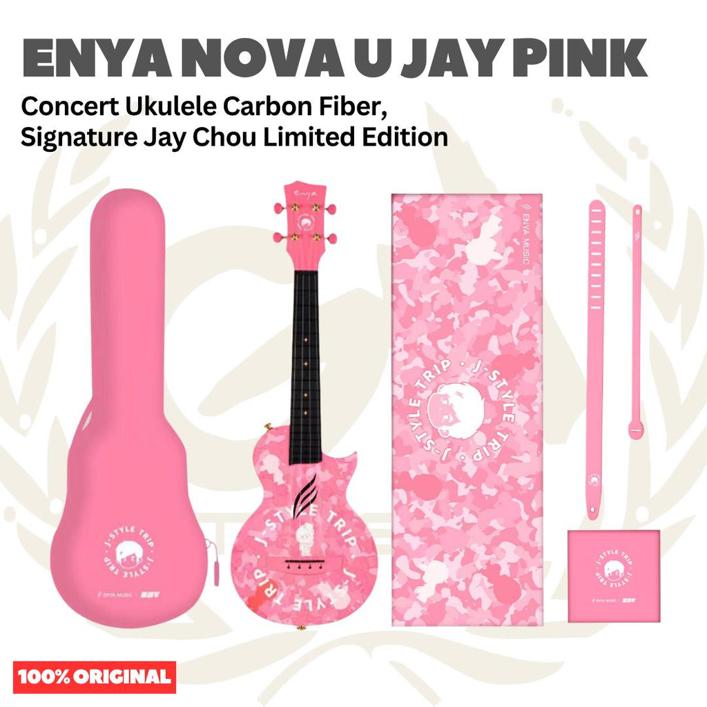 ENYA NOVA U-JAY Concert Ukulele Carbon Fiber, Signature Jay Chou Limited Edition