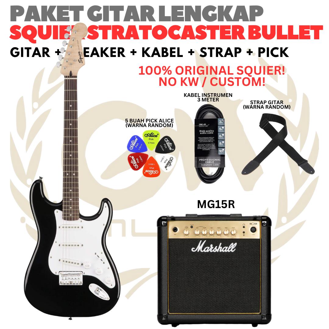 PAKET GITAR SQUIER STRATOCASTER BULLET Electric Gitar | GUITAR PACK