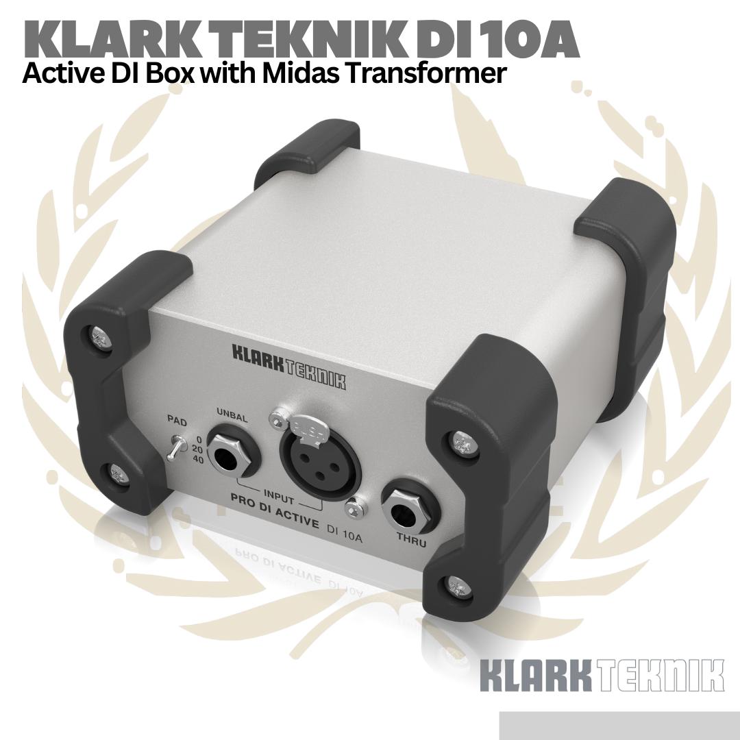 Klark Teknik DI 10A Active DI Box with Midas Transformer | DI10 DI10A