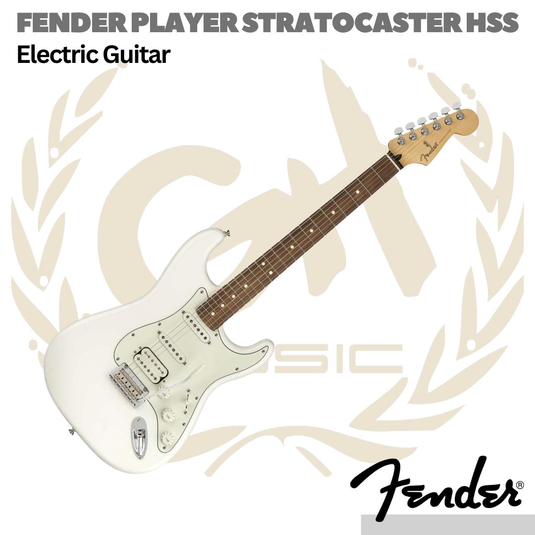 Fender Player HSS Stratocaster Electric Guitar, Pau Ferro FB - Gitar Listrik