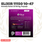 Elixir 11150 10-47 Polyweb Light 80/20 Bronze 12-String Acoustic Guitar Strings - Senar Gitar Akustik