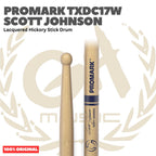 PROMARK DC17 Scott Johnson Lacquered Hickory Stick Drum - TXDC17W Stik Drum Original Asli