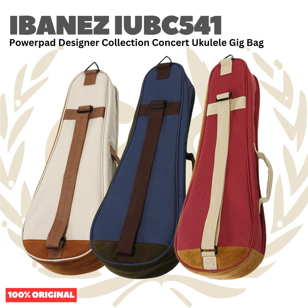 Ibanez IUBC541 Powerpad Designer Collection Gig Bag for Concert Ukulele - Tas Ukulele Concert Original Asli