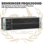 BEHRINGER ULTRAGRAPH PRO FBQ6200HD Stereo Graphic Equalizer with FBQ | FBQ-6200-HD