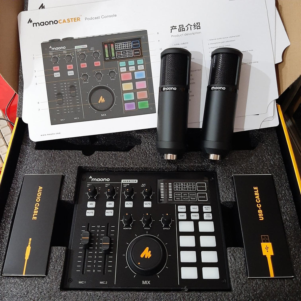 MAONOCASTER AM100 K3 TWIN BUNDLE PODCAST STUDIO PLUS HEADPHONE MH601
