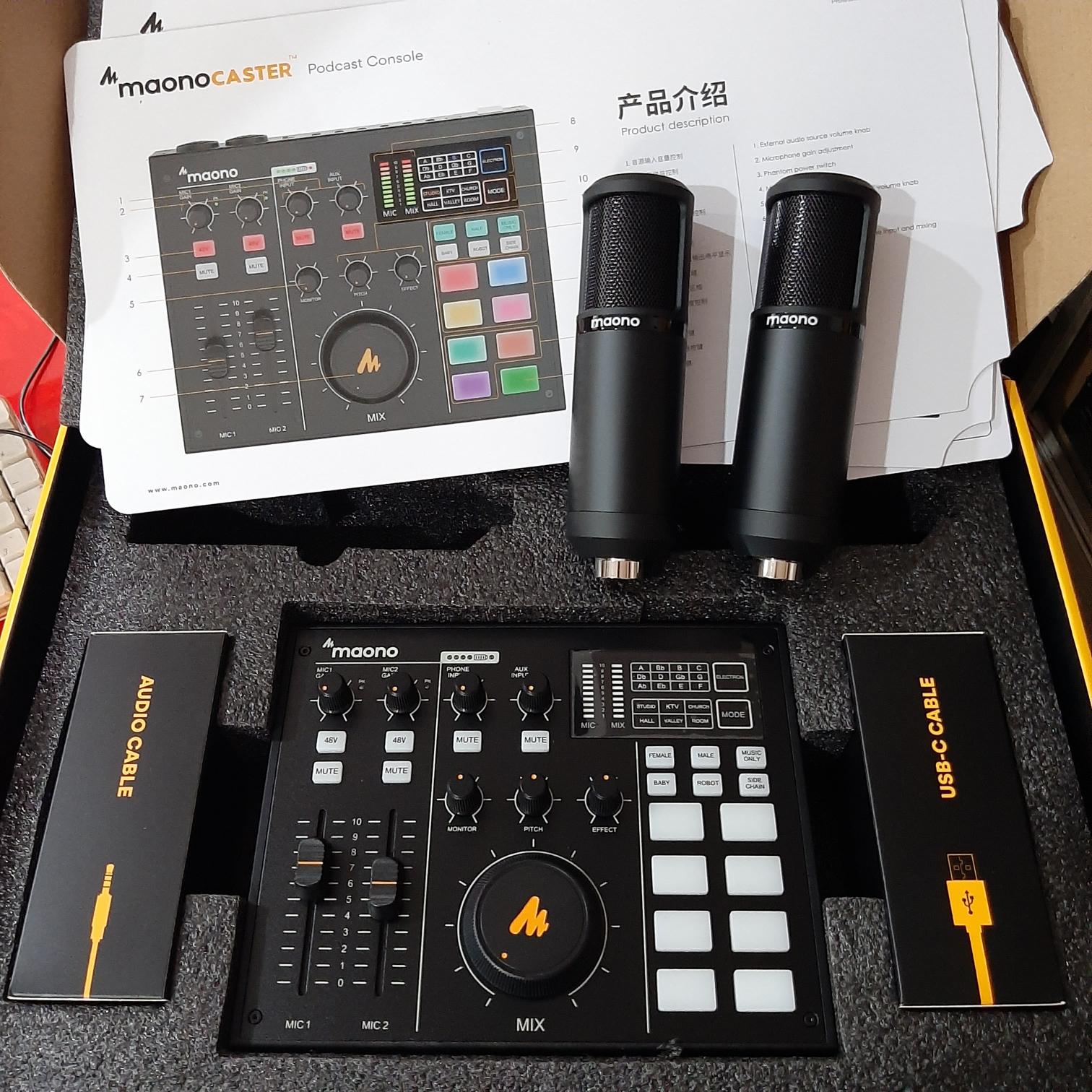MAONOCASTER AM100 K3 TWIN BUNDLE PODCAST STUDIO PLUS HEADPHONE MH601