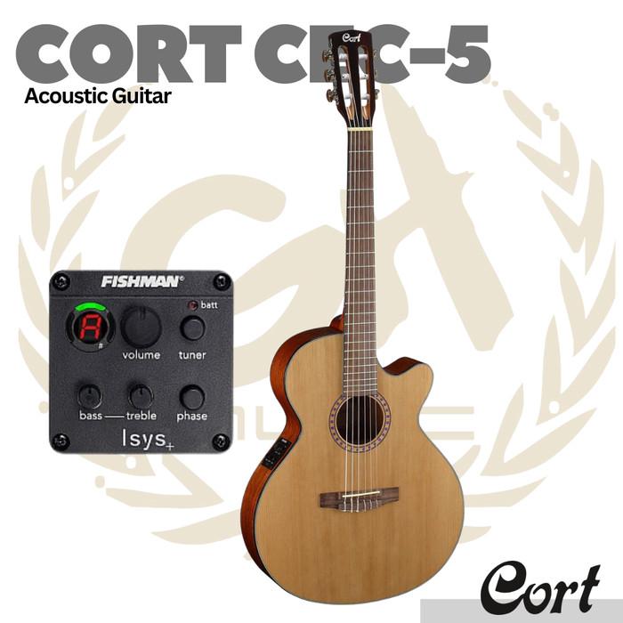 Cort CEC-5 Nylon Classical Guitar - Gitar Akustik Klasik CE-C5