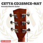 Cetta CD28MCE-NAT Acoustic Electric Guitar - Gitar Akustik Elektrik dengan Preamp CD-28MCE-NAT