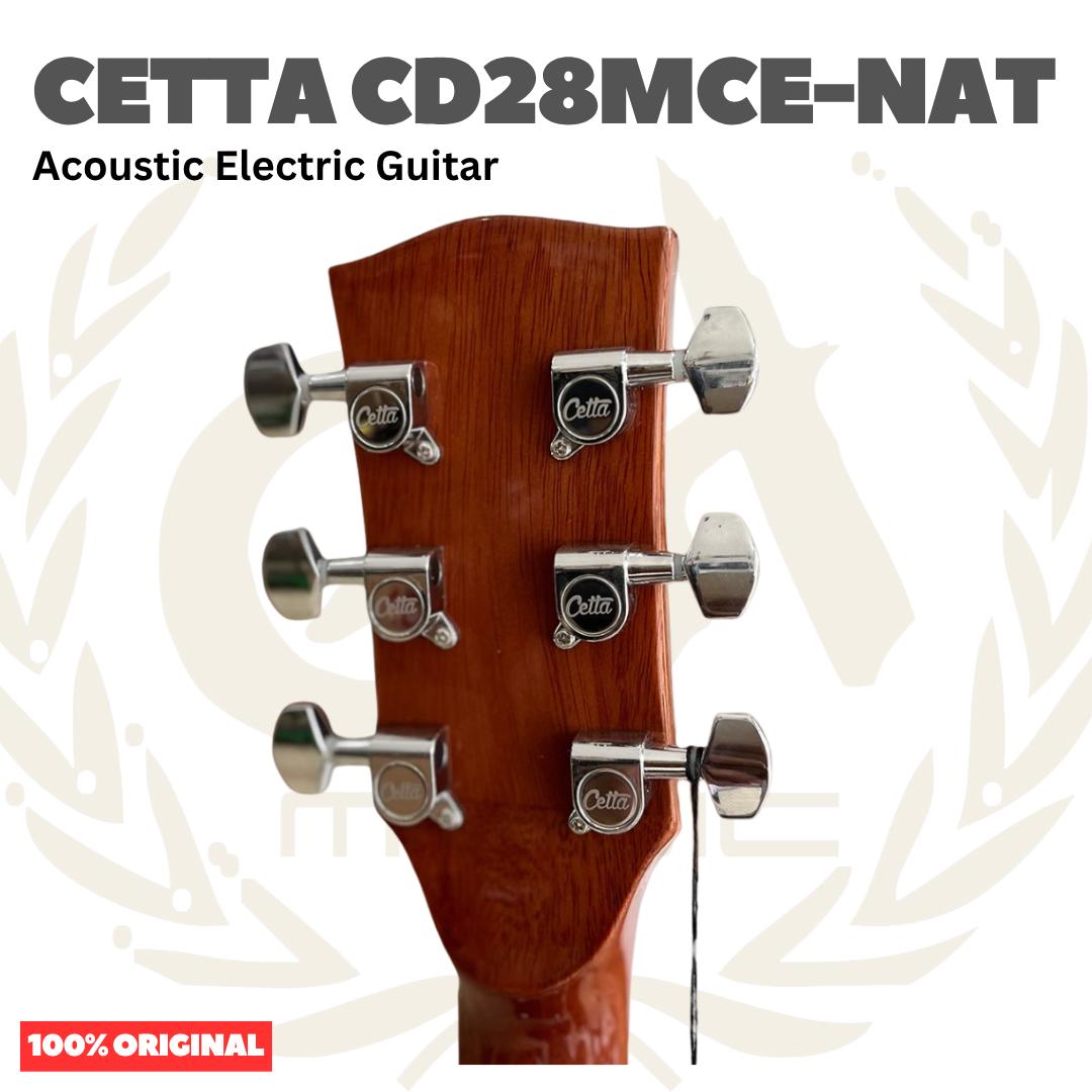 Cetta CD28MCE-NAT Acoustic Electric Guitar - Gitar Akustik Elektrik dengan Preamp CD-28MCE-NAT
