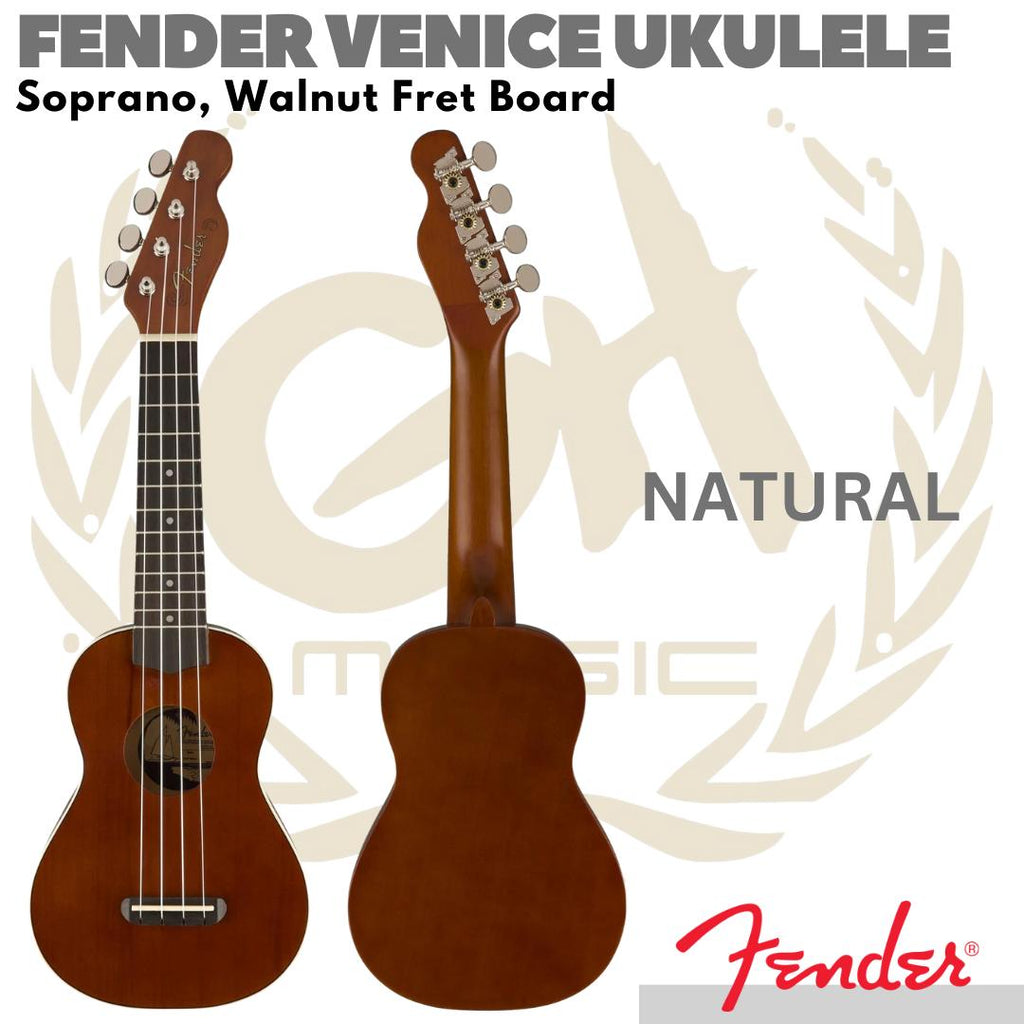 FENDER VENICE Soprano Ukulele Walnut FB