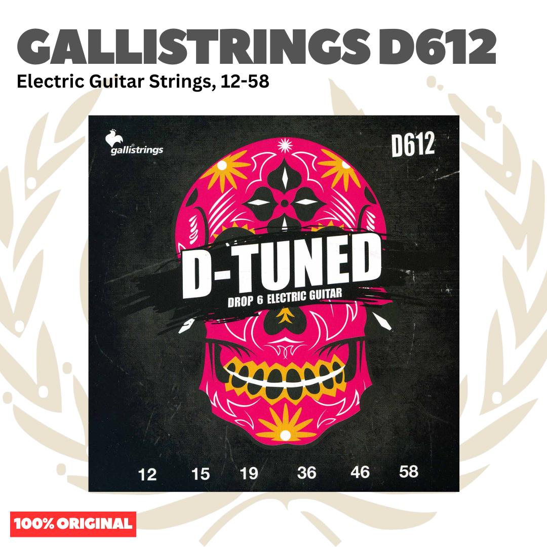 GALLISTRINGS D612 Electric Guitar Strings D-Tuned, 12-58 - Senar Gitar Listrik Elektrik Galli Strings Drop-C Drop-D Original Asli