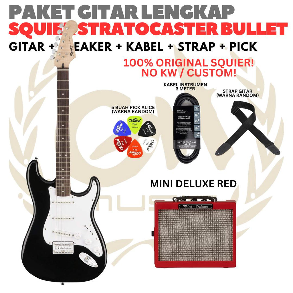 PAKET GITAR SQUIER STRATOCASTER BULLET Electric Gitar | GUITAR PACK