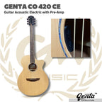 Genta CO 420 CE Acoustic Electric Guitar | Gitar Akustik With preamp CO420CE