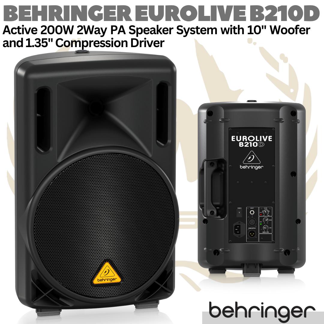 BEHRINGER EUROLIVE B210D Active 2 Way 10" PA Speaker System | Aktif