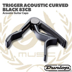 DUNLOP TRIGGER ACOUSTIC CURVED BLACK 83CB - CAPO GITAR AKUSTIK 83CB