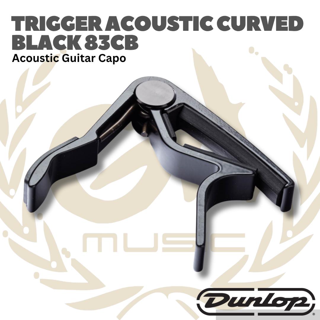 DUNLOP TRIGGER ACOUSTIC CURVED BLACK 83CB - CAPO GITAR AKUSTIK 83CB