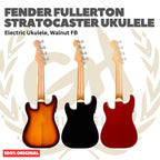 Fender Fullerton Stratocaster Ukulele - Ukulele Elektrik Body Stratocaster Mini 4-Senar With Preamp Original Asli
