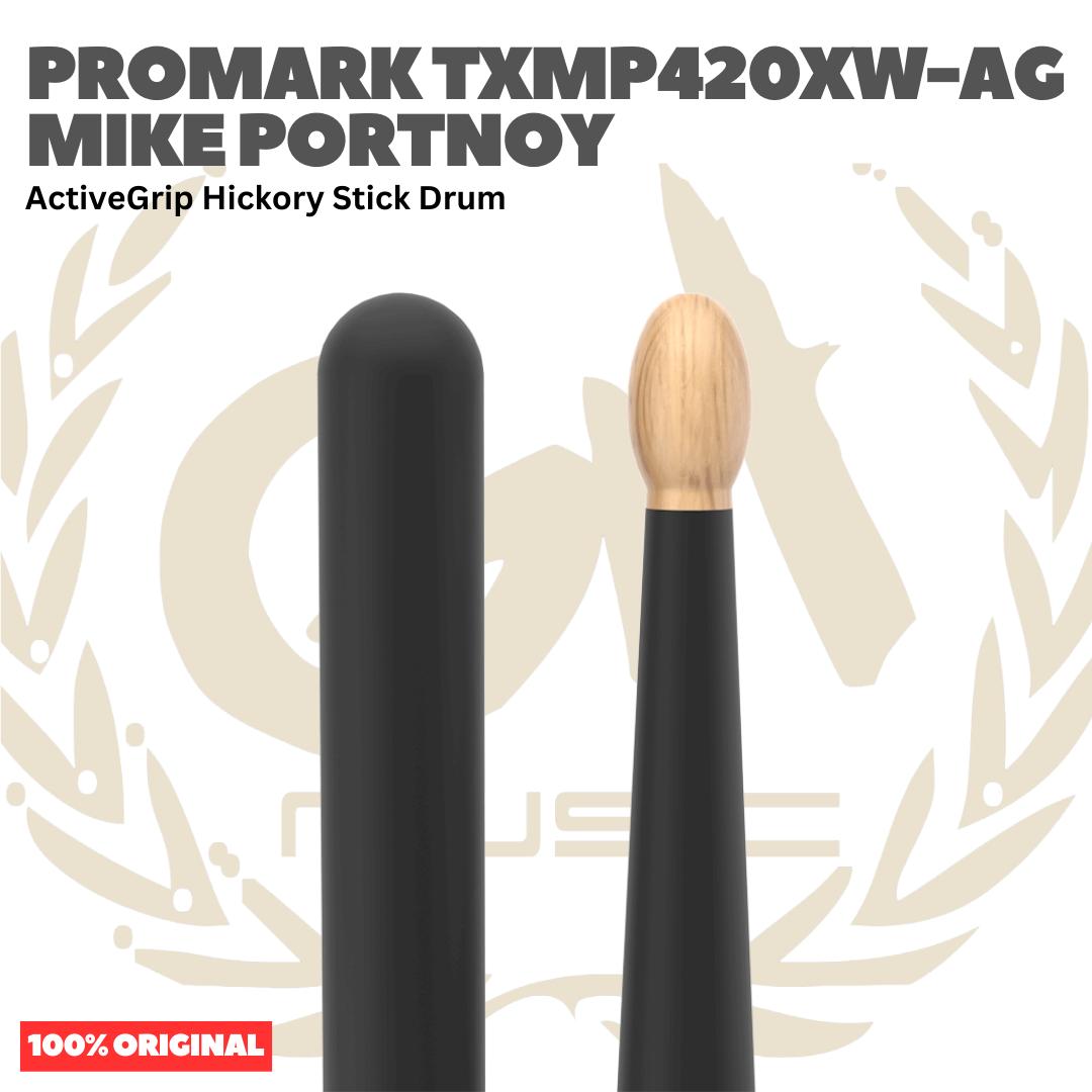 PROMARK TXMP420XW-AG Mike Portnoy ActiveGrip Hickory Stick Drum - Stik Drum Original Asli