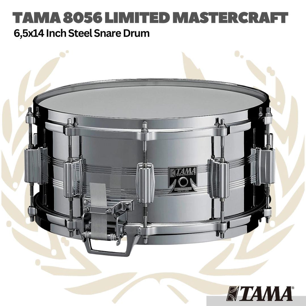 TAMA 8056 6.5x14inch Limited Mastercraft Steel Snare Drum - Snare Drum