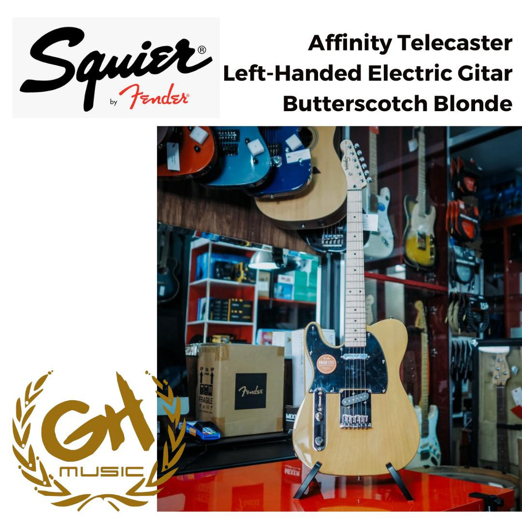 Squier Afinity Telecaster Left-Handed Electric Gitar Buterscotc Blonde