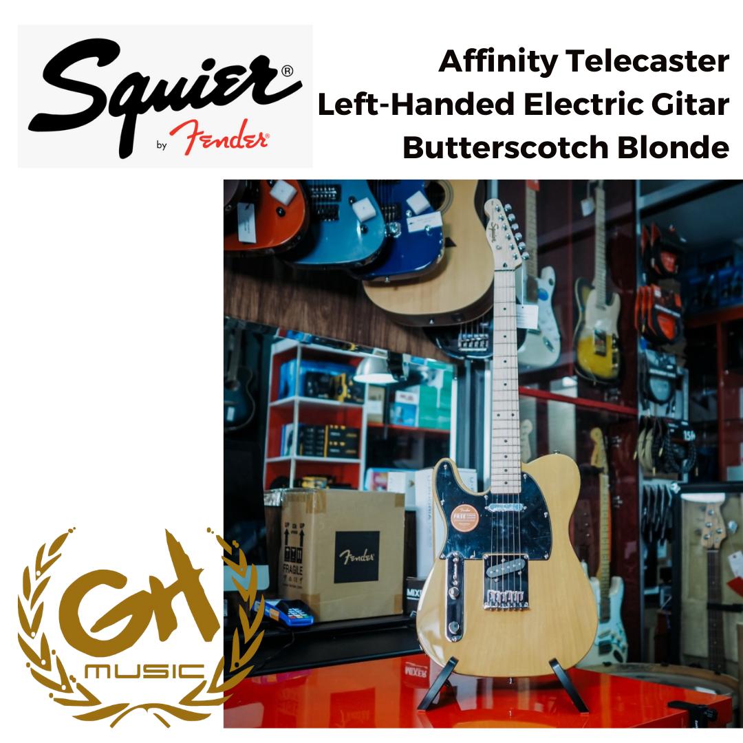 Squier Afinity Telecaster Left-Handed Electric Gitar Buterscotc Blonde
