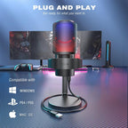 FIFINE AMPLIGAME A8 CONDENSER USB MIC RGB LIGHT FOR GAMING LIVE STREAM