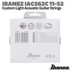 IBANEZ IACS62C 11-52 Custom Light Acoustic Guitar Strings | Senar