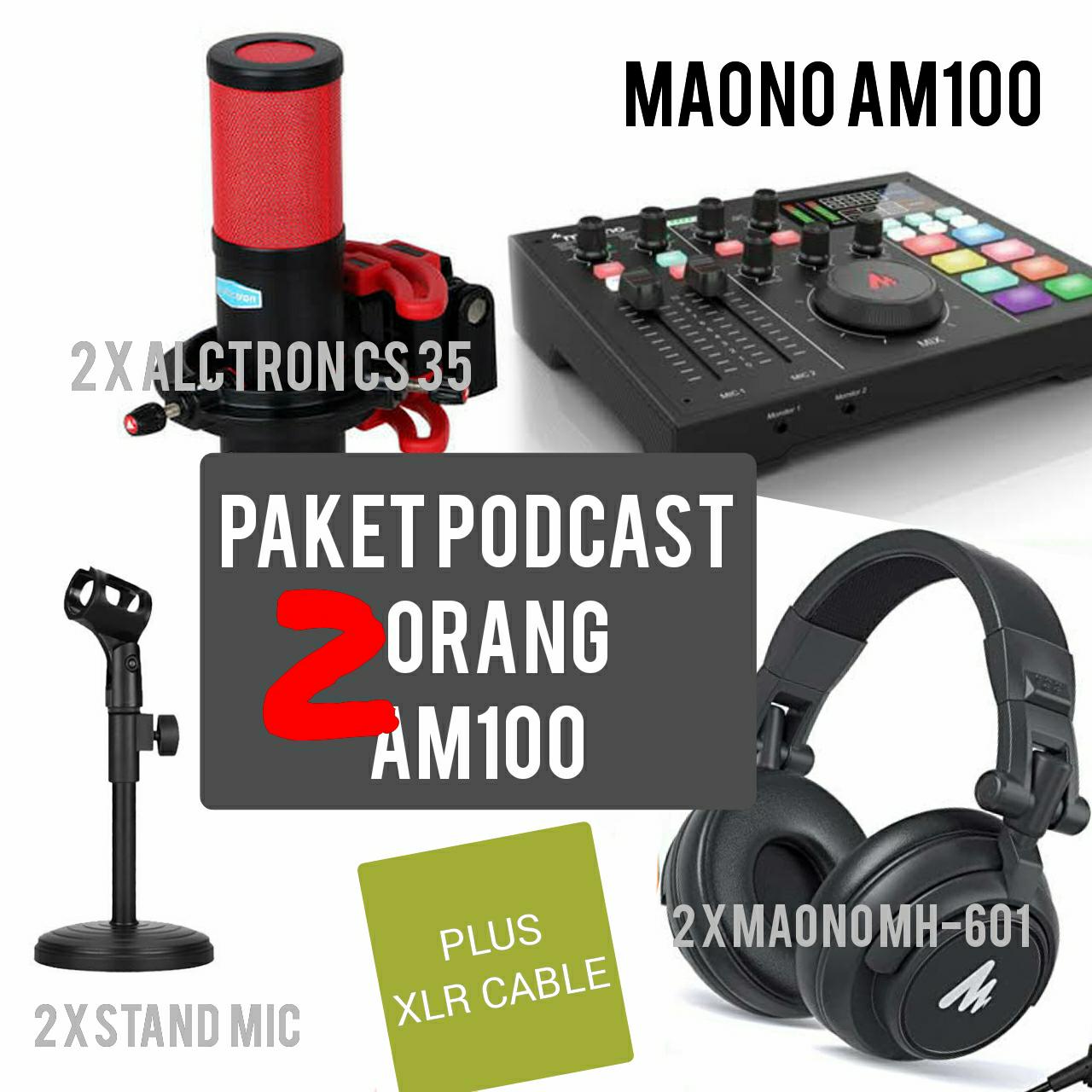 PAKET PODCAST 2 MAONOCASTER AM100 PLUS MIC
