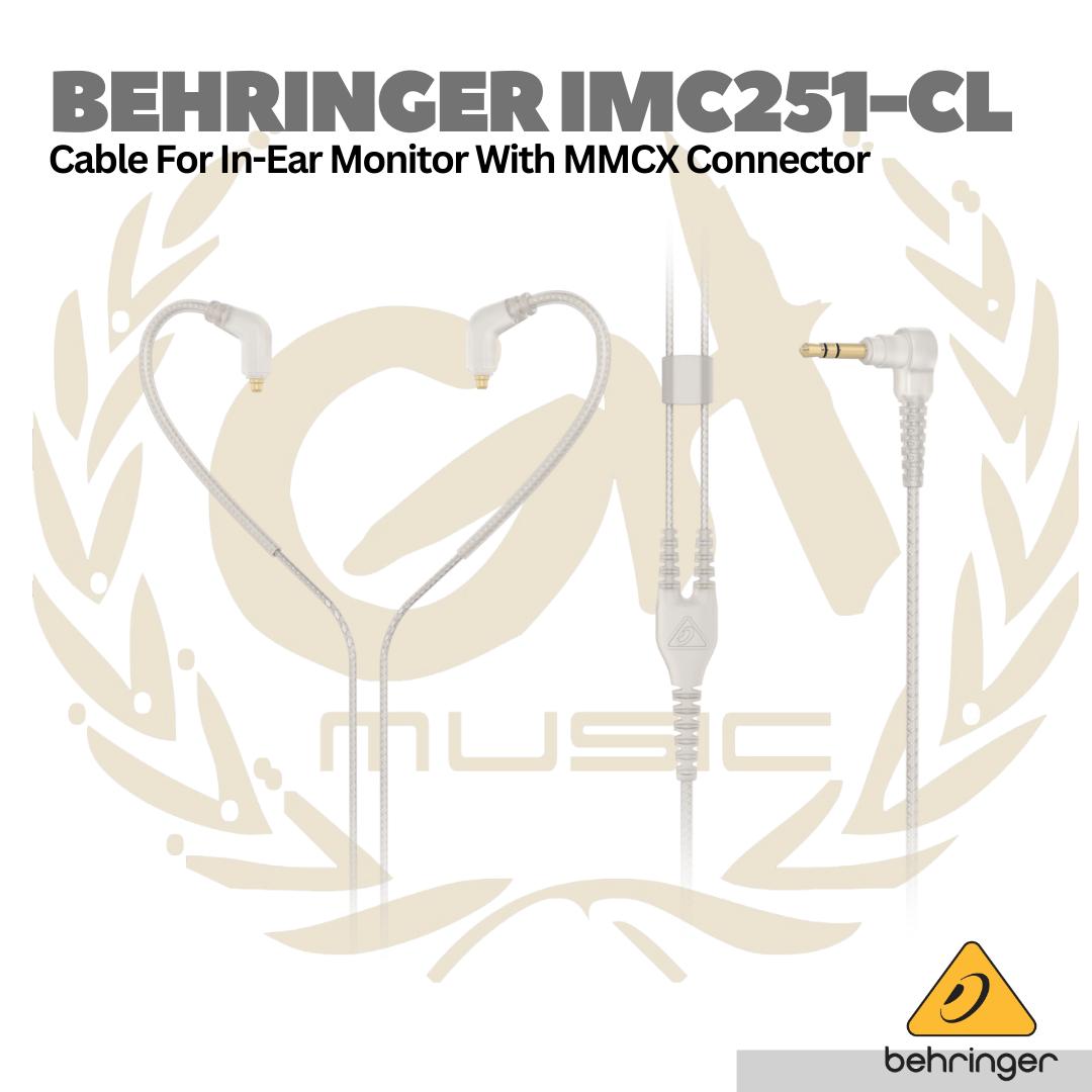 Behringer IMC251-CL Shielded Cable for In-Ear Monitors with MMCX Conns