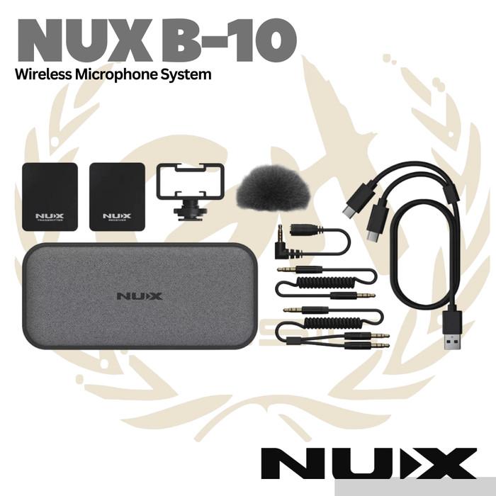 NUX B10 Vlog Wireless Lavalier Microphone System - B-10 Mic Clip On