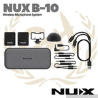 NUX B10 Vlog Wireless Lavalier Microphone System - B-10 Mic Clip On
