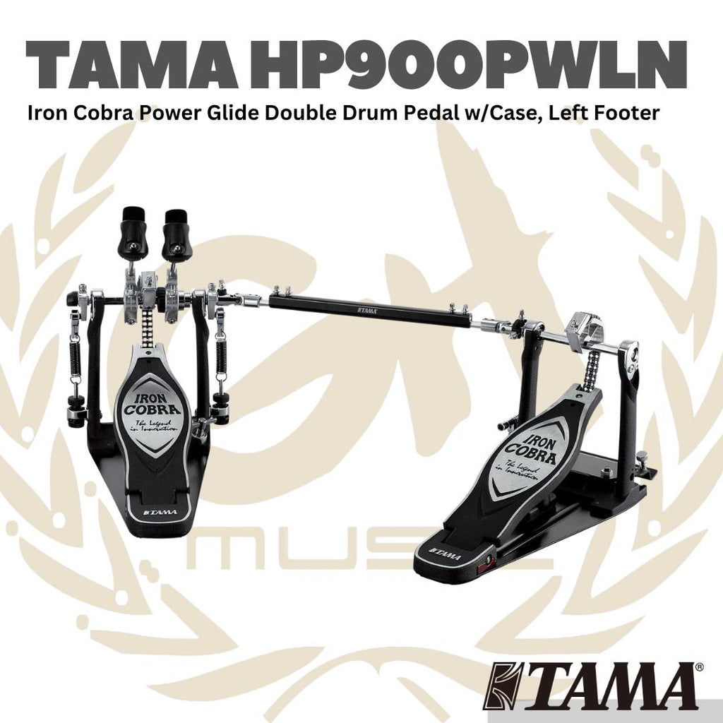 TAMA HP900PWLN Iron Cobra Power Glide Double Drum Pedal w/Case Left Footer - Double Pedal Drum
