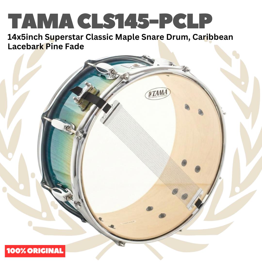 TAMA CLS145-PCLP 14x5inch Superstar Classic Maple Snare Drum, Caribbean Lacebark Pine Fade - Senar Drum | CLS 145 PCLP