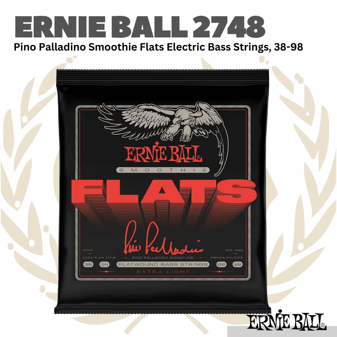Ernie Ball 2748 Pino Palladino Smoothie Flats Electric Bass Strings, 38-98 - Senar Bass