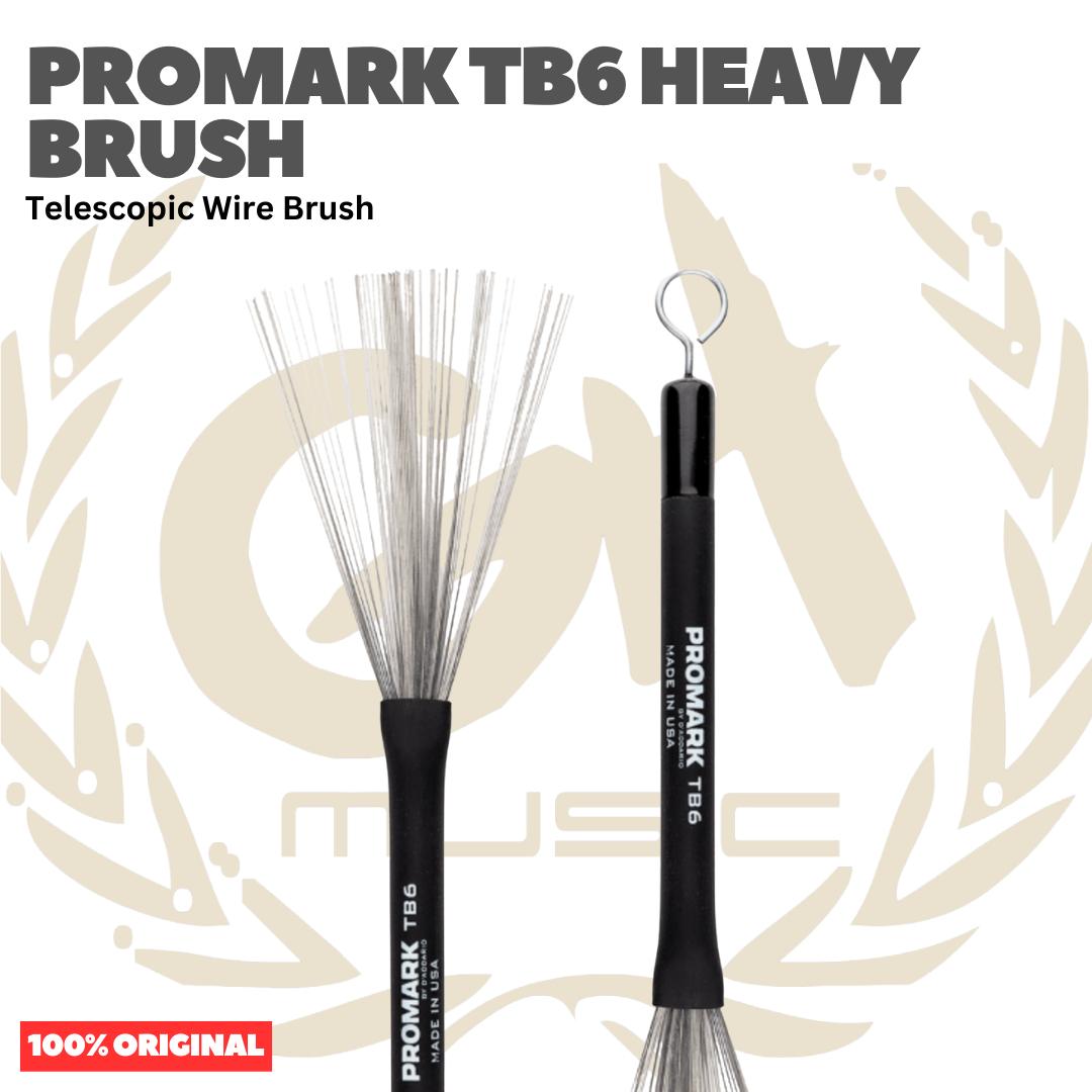 PROMARK TB6 Heavy Brush Telescopic Wire Brush - Stik Brass Snare Stik Kawat Jazz Original Asli