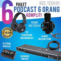 PAKET PODCAST 6 ORANG BEHRINGER UMC1820, MAONO MH601 PLUS MIC REC.TECH