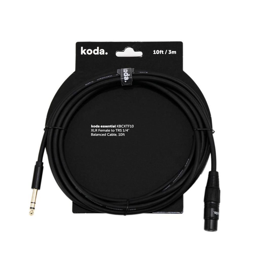 koda essential KBCXTF XLR Female to TRS 1/4 inch Balanced Cable - Kabel TRS XLR