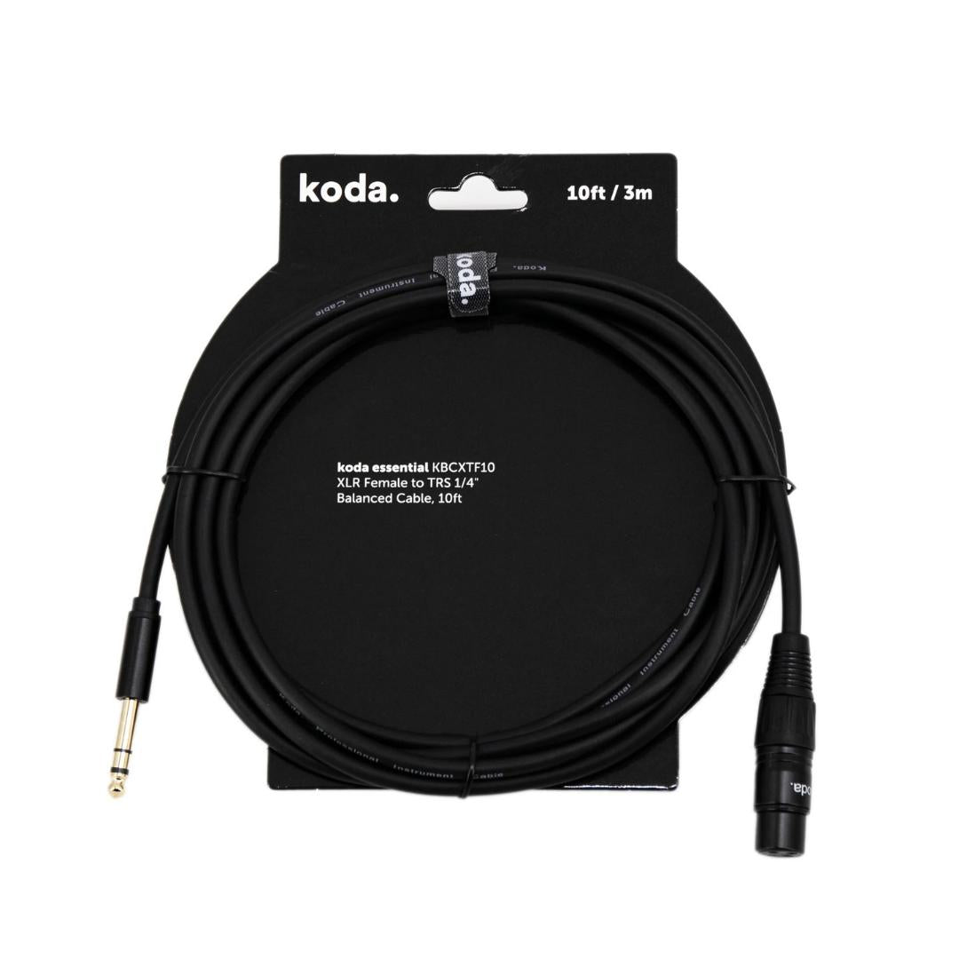 koda essential KBCXTF XLR Female to TRS 1/4 inch Balanced Cable - Kabel TRS XLR
